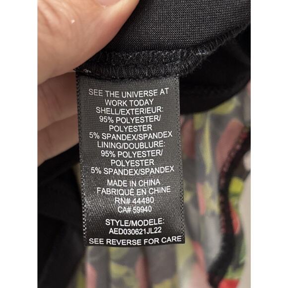 NWT AFRM Noir Strawberry Floral Print Mesh Sexy Dress Ruched Body Con Size L - Picture 14 of 14